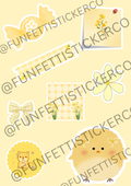 Yellow digital sticker sheet